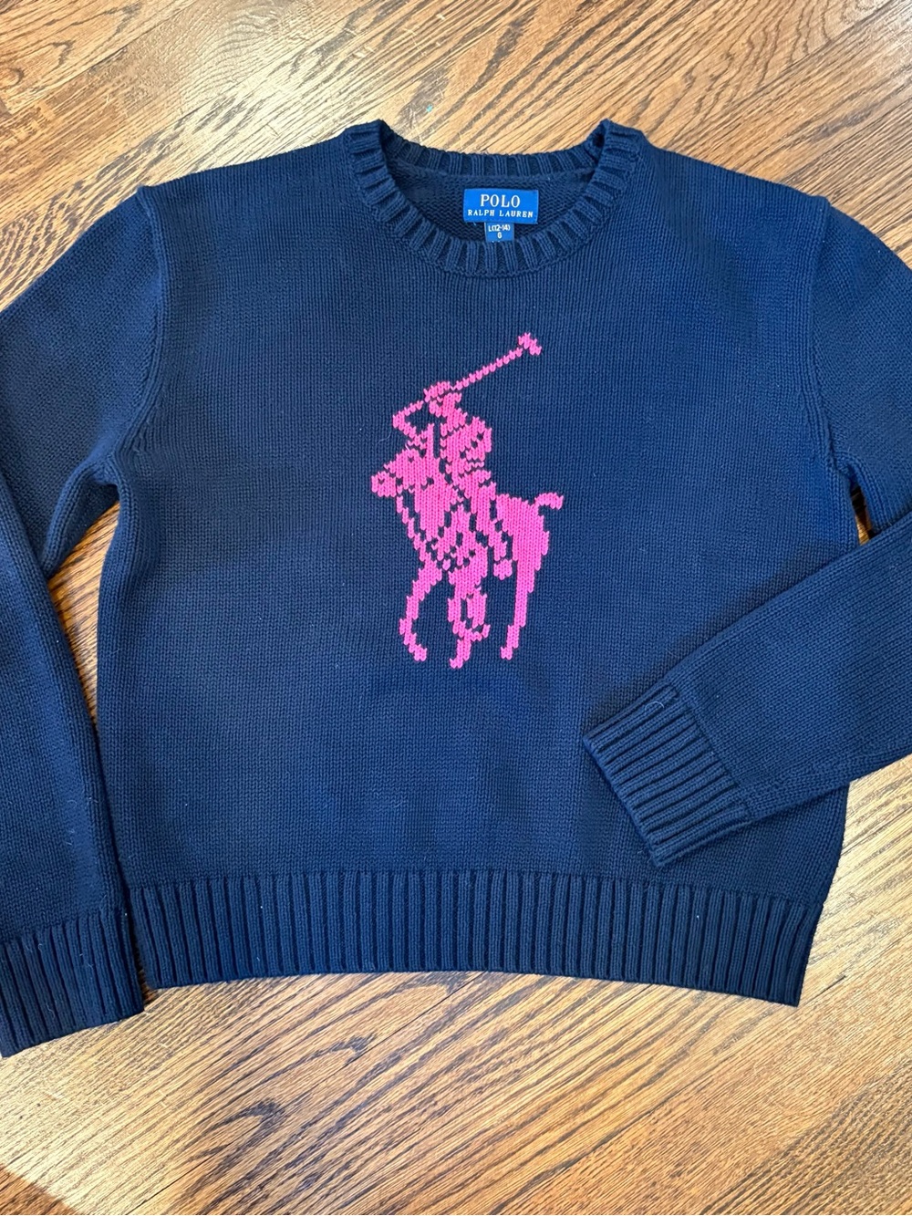 Polo by Ralph Lauren Kids Black Big Pony Crewneck Sweater